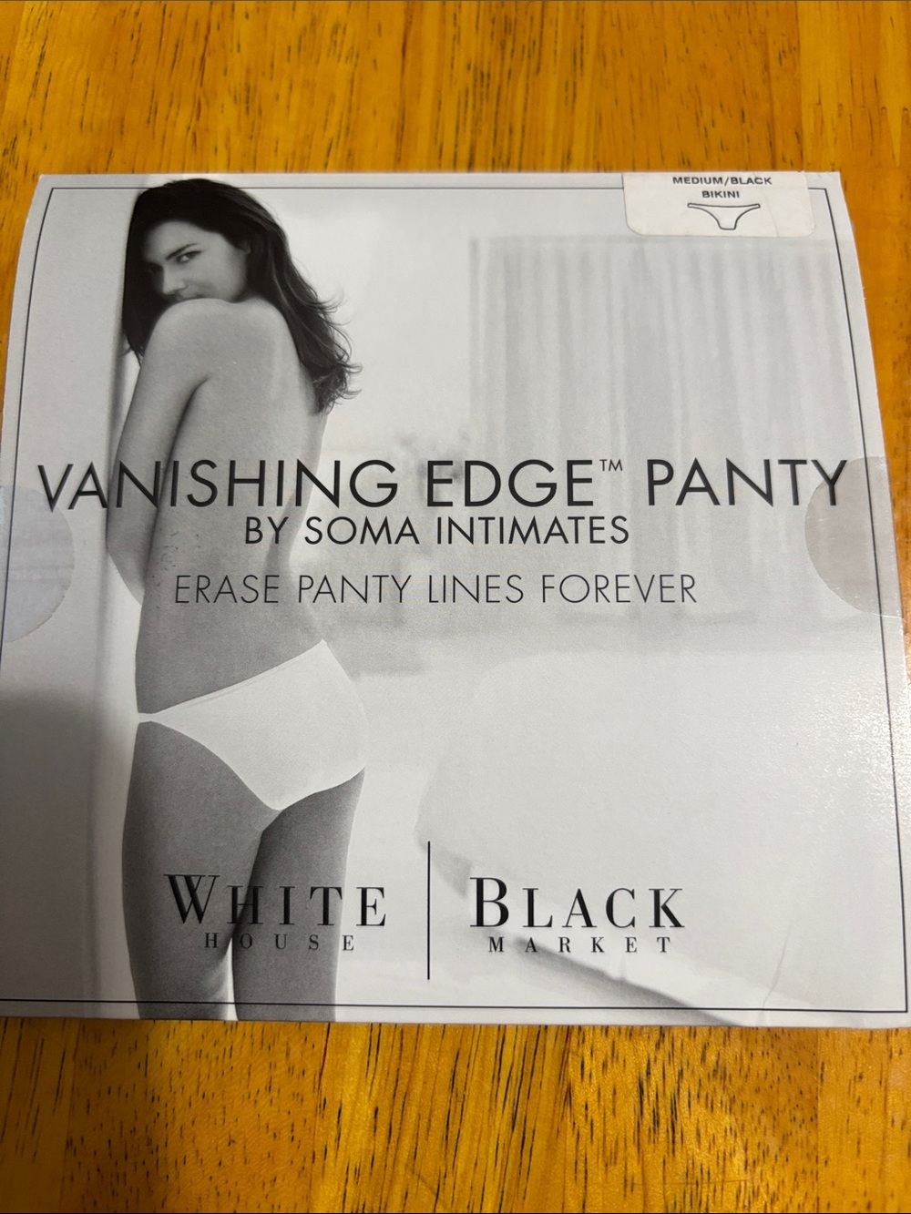 White House Black Market Vanishing Edge Panty - Black